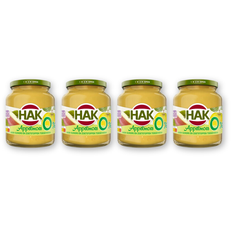 Hak Appelmoes 0% 4-pack