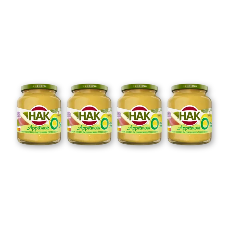 Hak Appelmoes 0% 4-pack