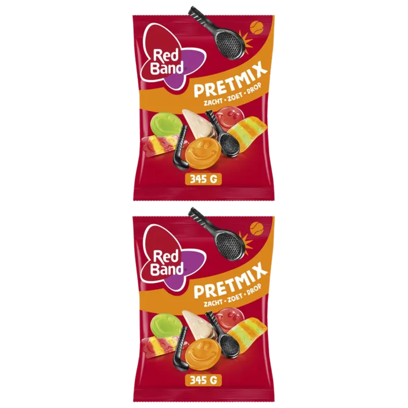 Red Band Pretmix zacht zoet drop 2-pack