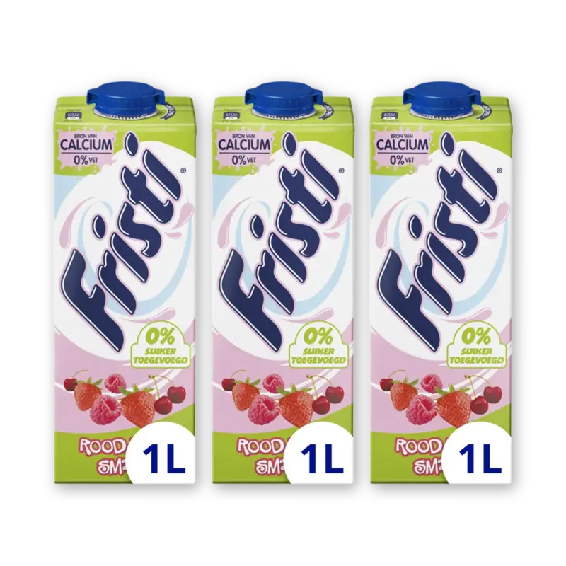 Rood fruitsmaak 0% suiker 3-pack