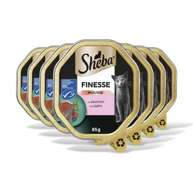 Sheba Finesse mousse-zachte pate zalm 7-pack