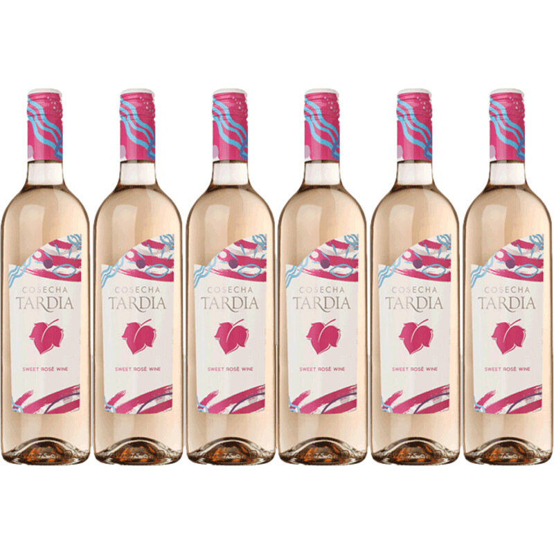 Een afbeelding van Tardia Sweet rose wine 6 flessen