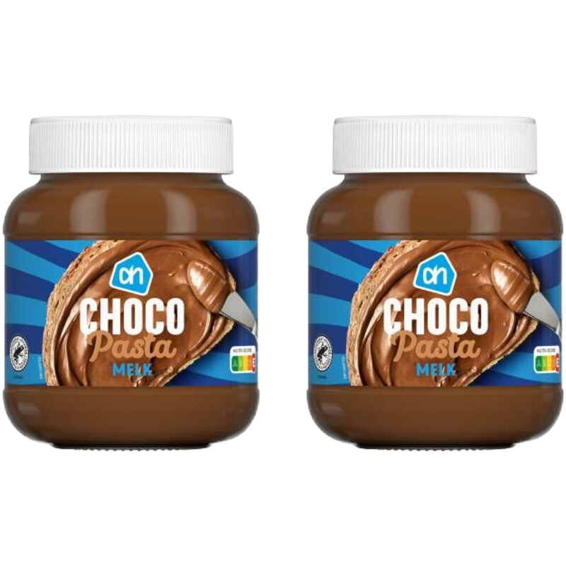 Een afbeelding van AH Chocoladepasta melk 2-pack