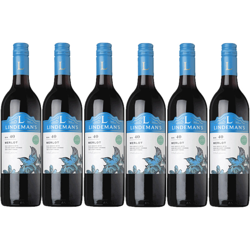 Een afbeelding van Lindeman's Bin 40 Merlot 6 flessen