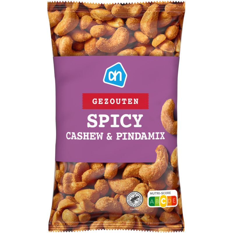 Een afbeelding van AH Spicy cashew & pindamix gezouten