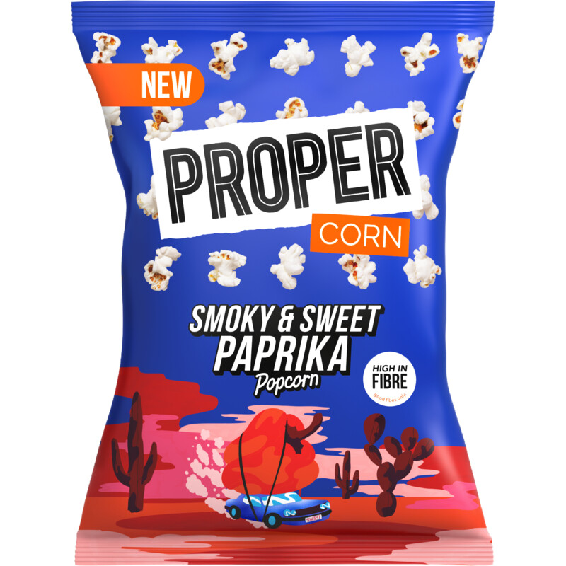 Een afbeelding van Proper Smokey & sweet paprika popcorn