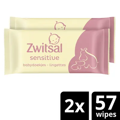 pdp-image-Zwitsal Sensitive billendoekjes 2-pack