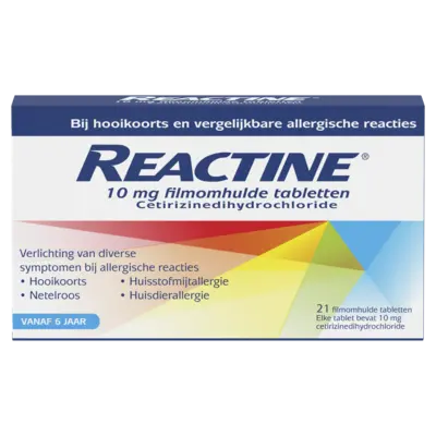 pdp-image-Reactine Hooikoortstabletten cetirizine 10mg