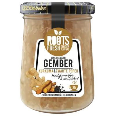 pdp-image-Kesbeke Roots Vers gesneden gember kurkuma & peper