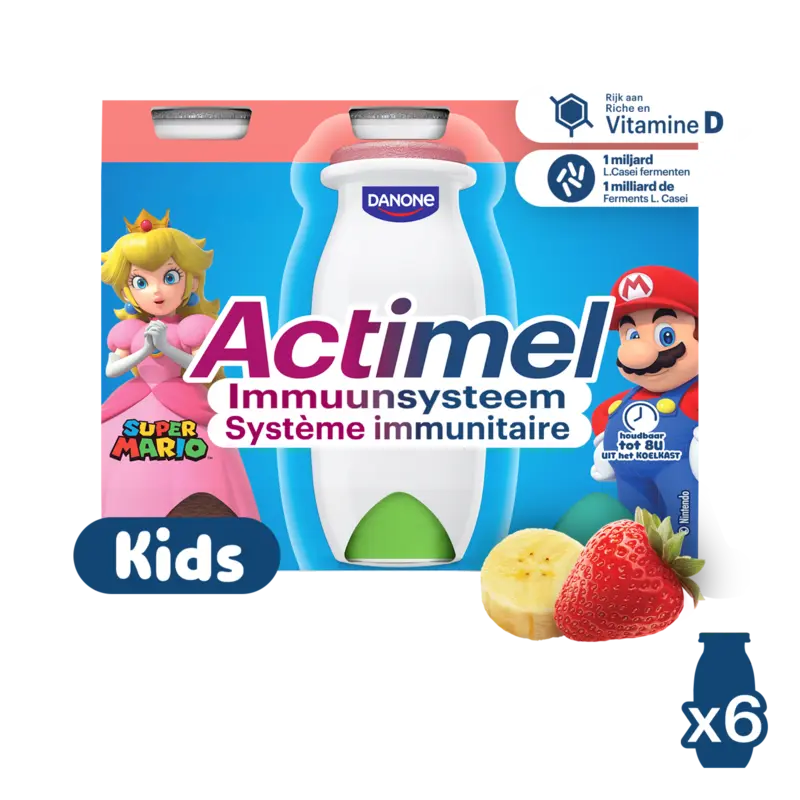 Actimel Kids aardbei banaan bel