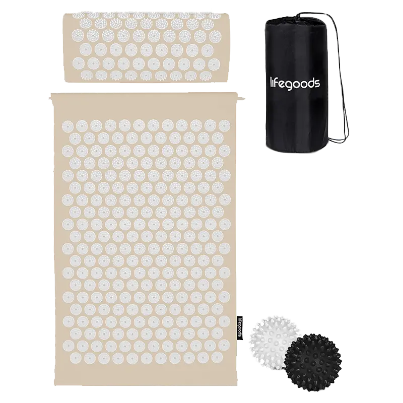 Accupressure mat beige-wit