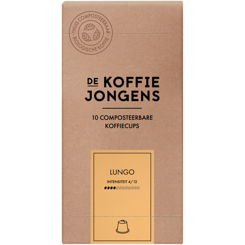 Een afbeelding van De Koffiejongens Lungo capsules