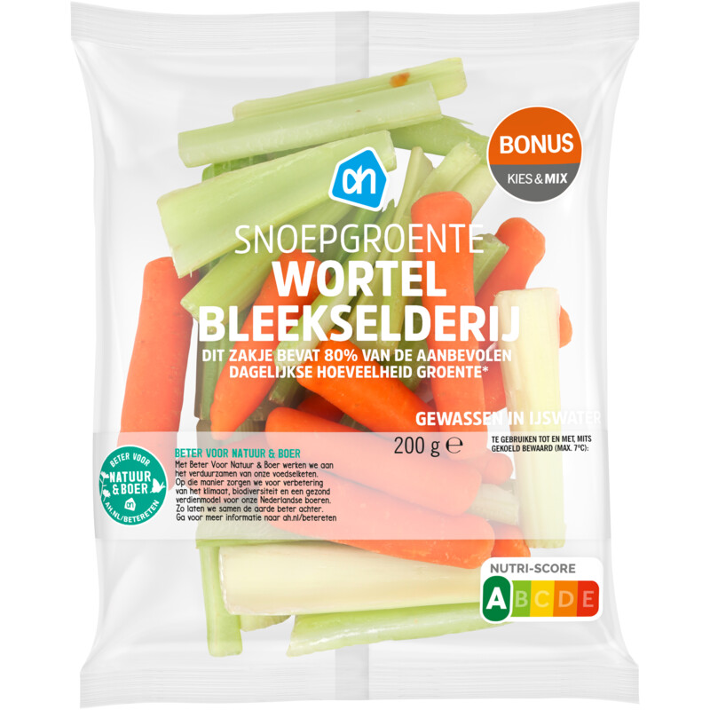 Een afbeelding van AH Snoepgroente wortel bleekselderij