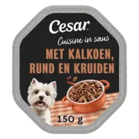 Cesar Cuisine met kalkoen & rund in saus