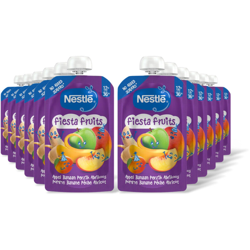 Nestlé Fiesta fruits knijpfruit appel 12m+ 12pk