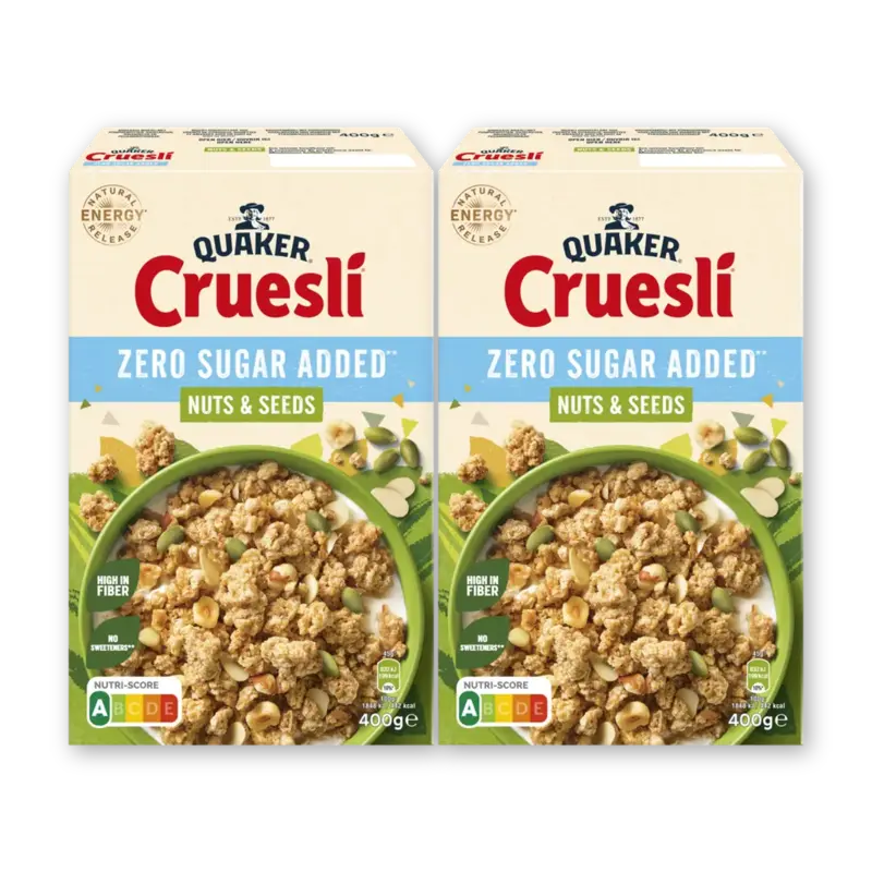 Quaker Cruesli zsa nuts & seeds 2-pack