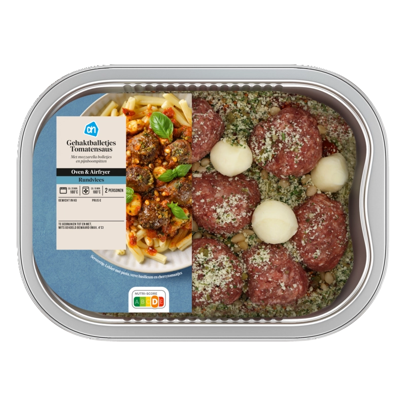 AH Ovenschotel gehaktballetjes tomatensaus