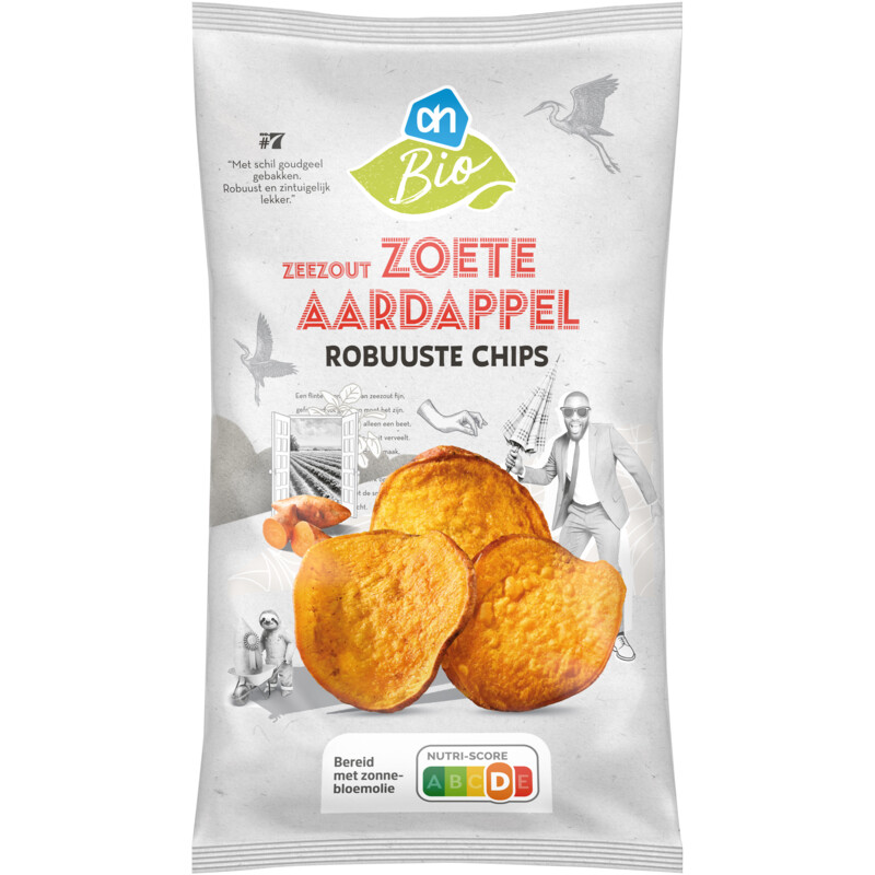 Een afbeelding van AH Biologisch Zoete aardappel chips