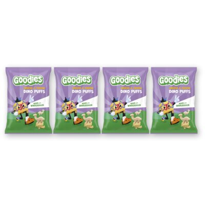 pdp-image-Goodies Snack dino puffs cheese/onion 3+ jr 4pk