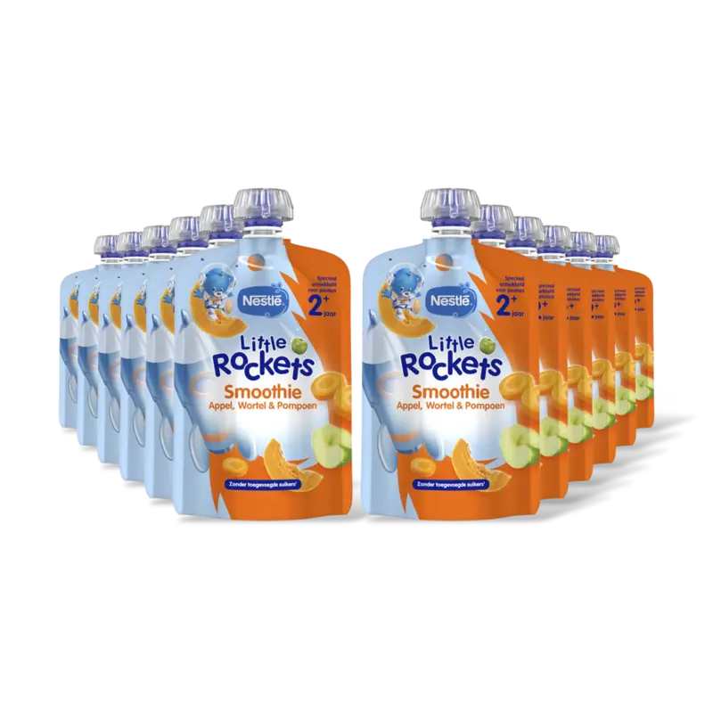 Little Rocket Knijpfruit pompoen 2+ 12pk