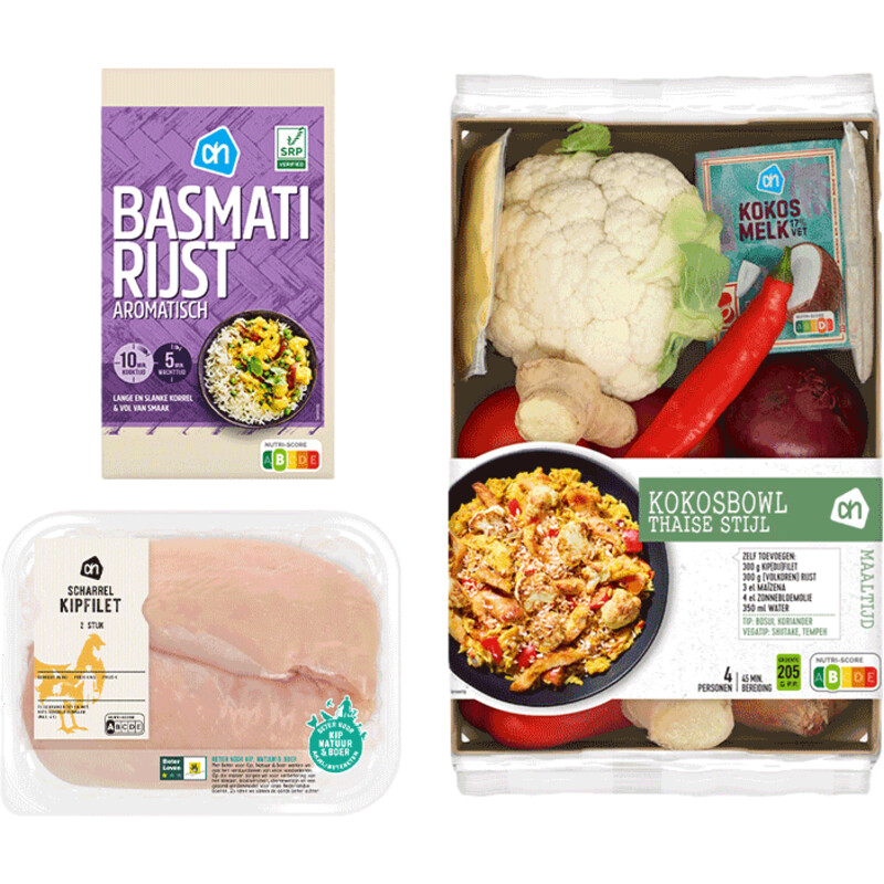 Een afbeelding van AH Kokosbowl Thaise Stijl Verspakket