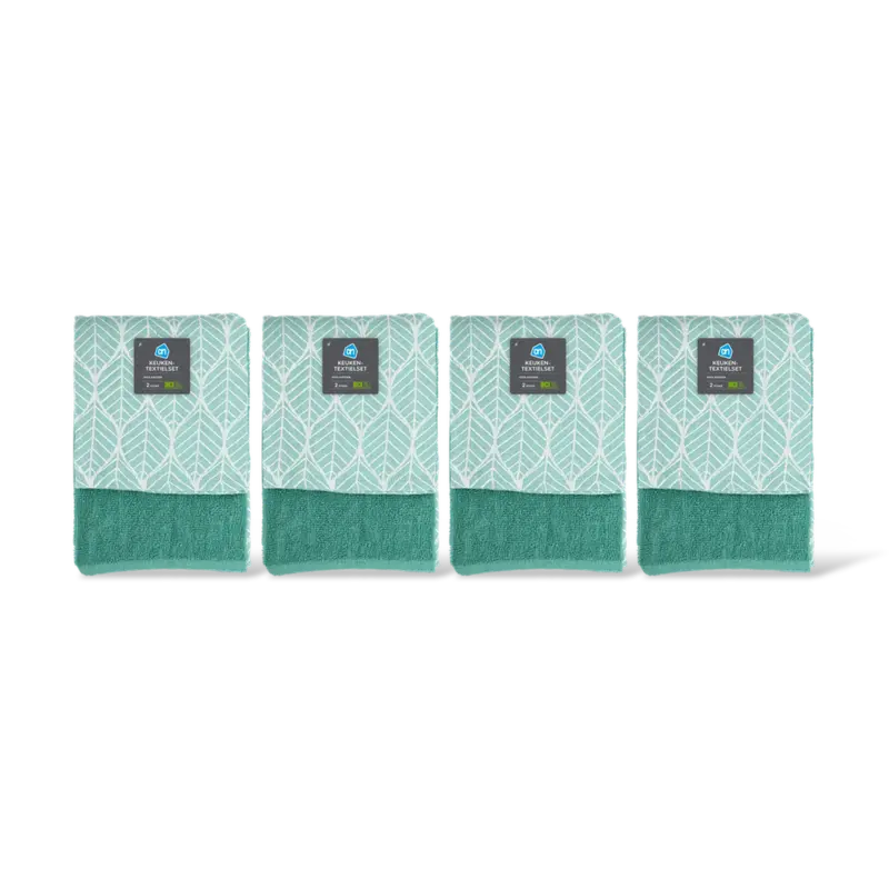AH Keuken- en theedoek mint set van 2 4-pck
