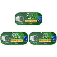John West Ansjovisfilets olie 3-pack