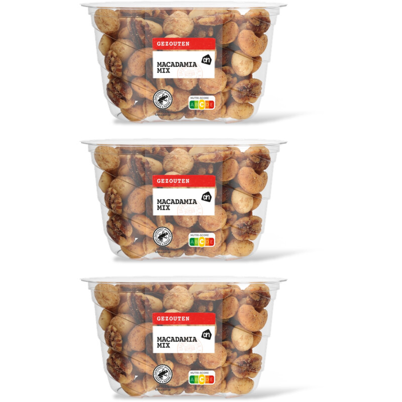 AH Gezouten macadamia mix 3-pack