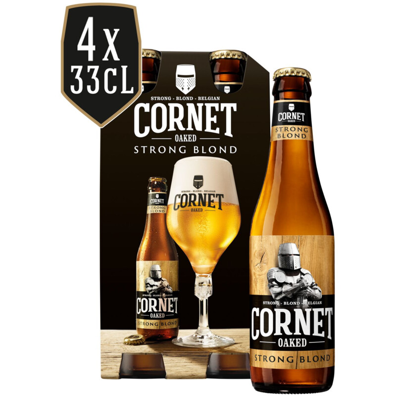 Een afbeelding van Cornet Oaked strong blond 4-pack