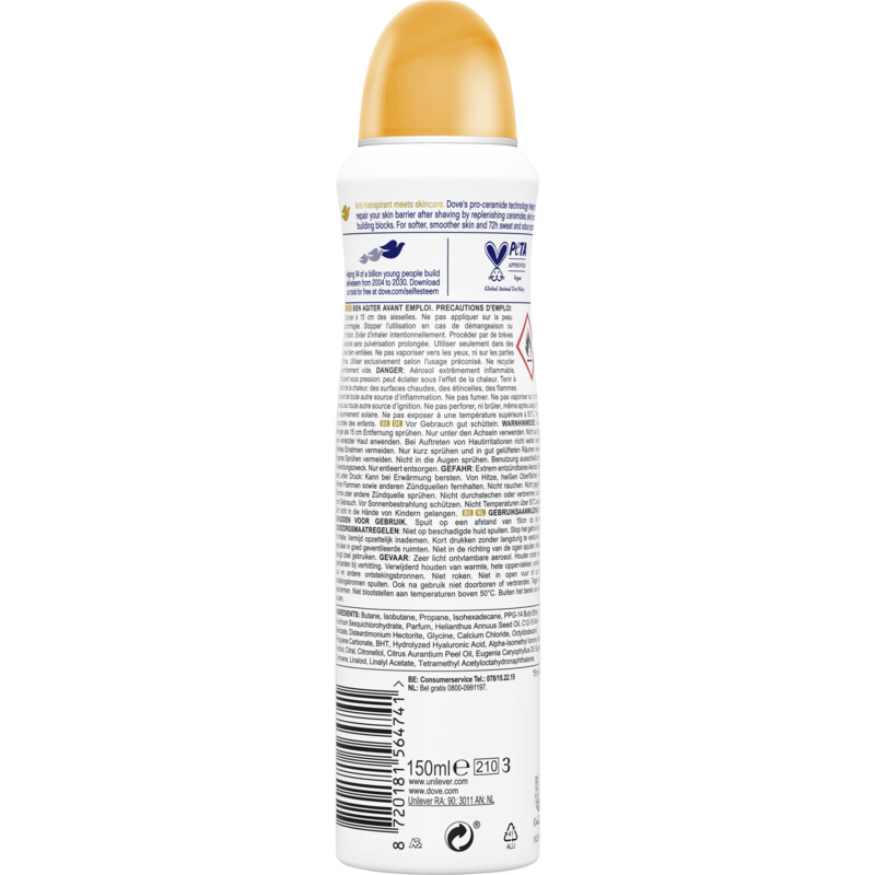 Een afbeelding van Dove Passievrucht citroengras deodorant spray