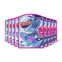 Glorix Pink magnolia blauw water wc-blok 9-pack