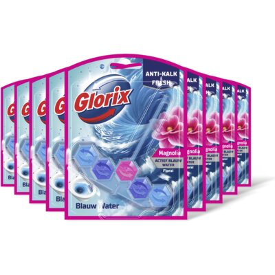 pdp-image-Glorix Pink magnolia blauw water wc-blok 9-pack