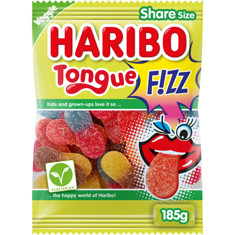 Een afbeelding van Haribo Tongue f!zz zuur