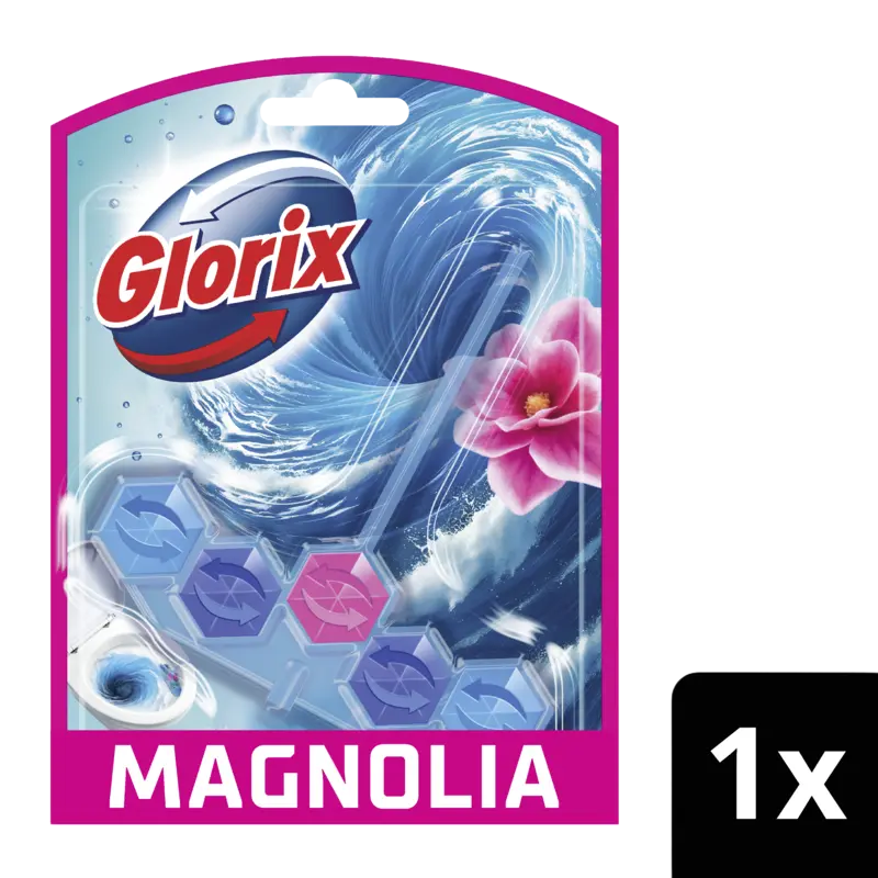 Glorix Pink magnolia blauw water wc-blok