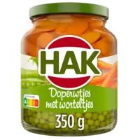Hak Doperwtjes met worteltjes