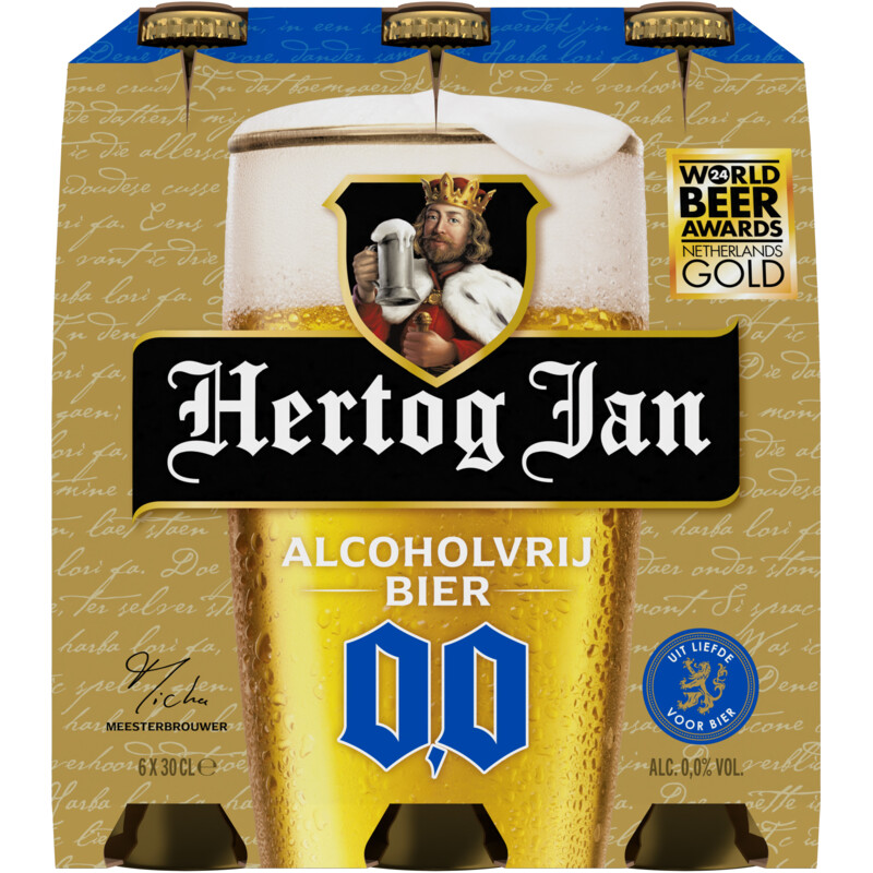 Een afbeelding van Hertog Jan 0.0 Alcoholvrij bier 6-pack