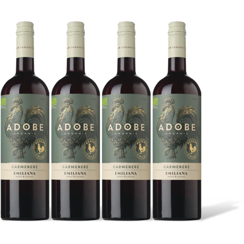 Adobe Adobe Carmenère Res. Org. 4 flessen