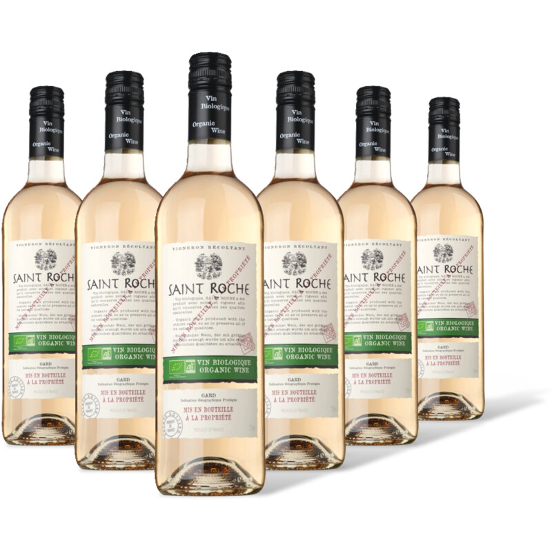 Saint roche Rosé organic wine 6 flessen