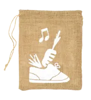 Hoomark Jutezakjes schoen wit
