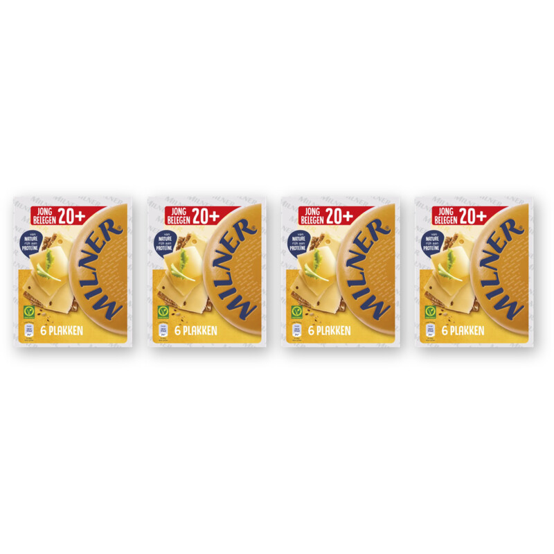 Milner Jong belegen 20+ plakken 4-pack