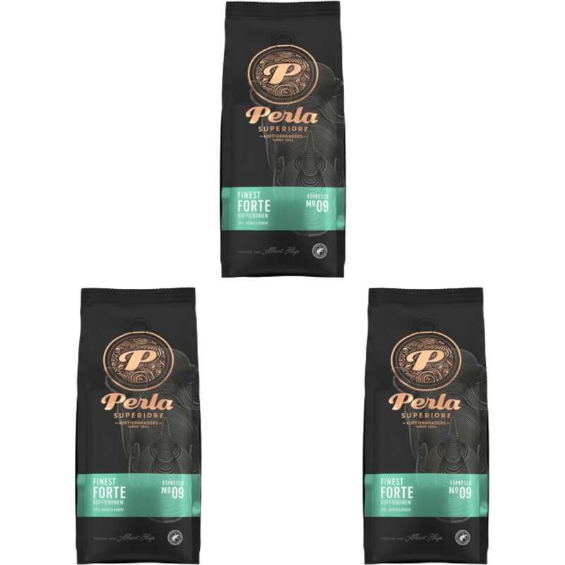 Een afbeelding van Perla Superiore Finest forte koffiebonen 3-pack
