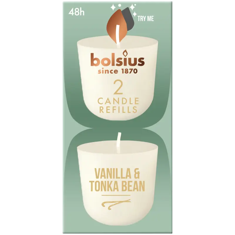 Bolsius Navulling clean light vanille tonkaboon