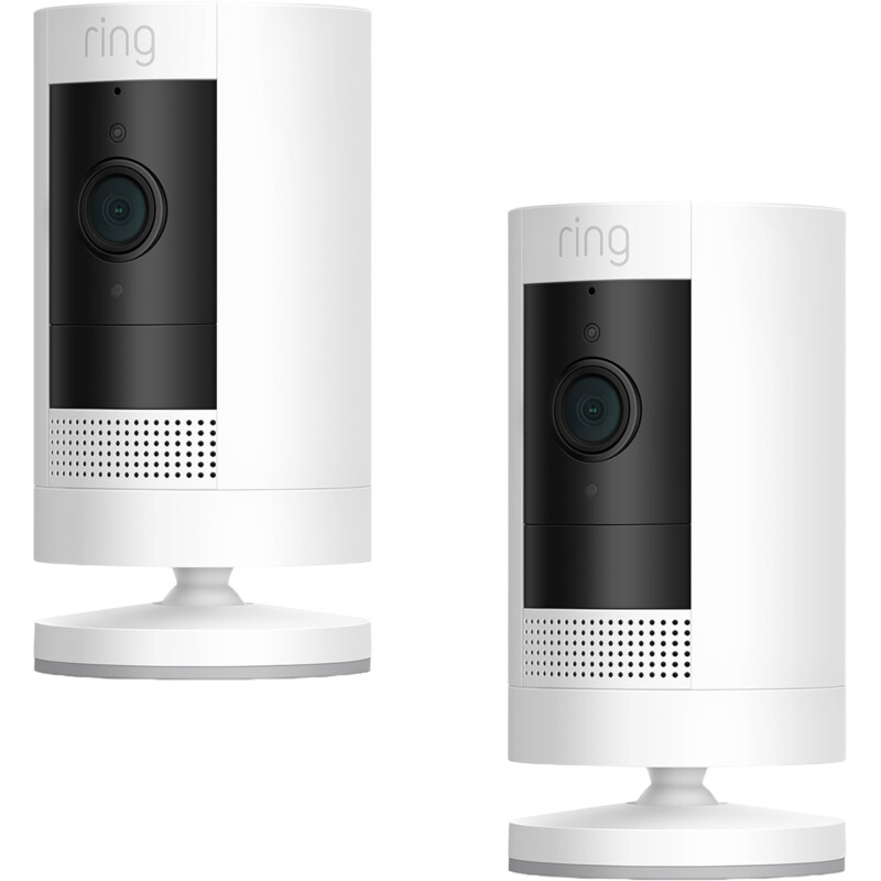 Een afbeelding van Ring Stick up camera battery 2-pack white