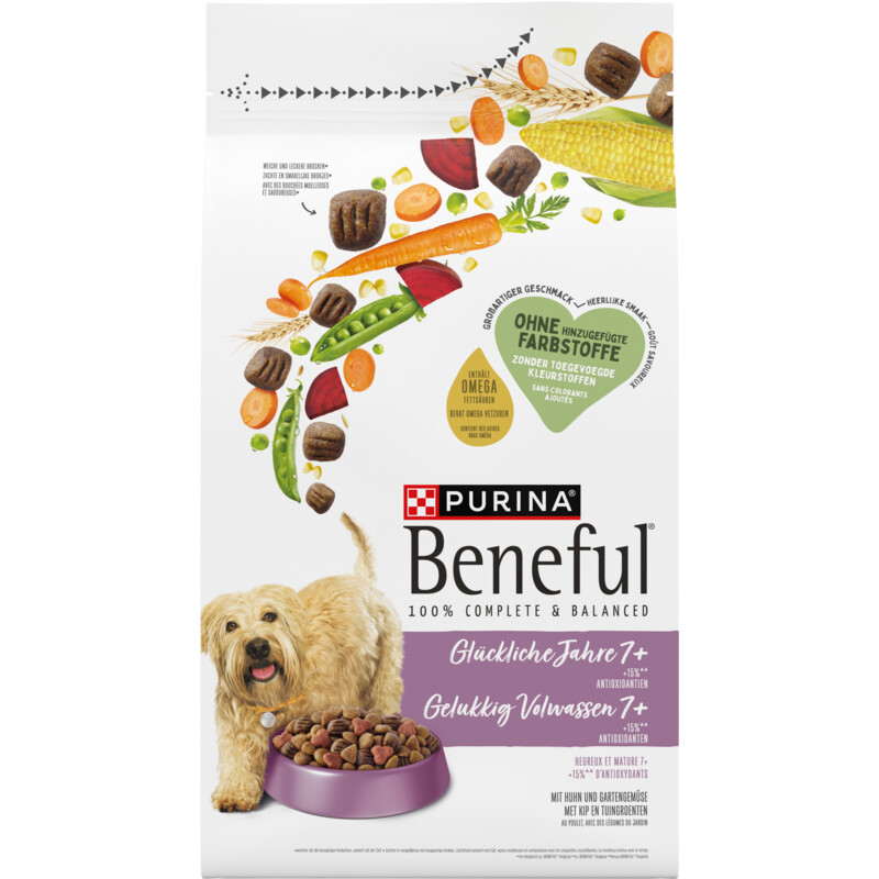 Een afbeelding van Beneful Gelukkig volwassen senior met kip