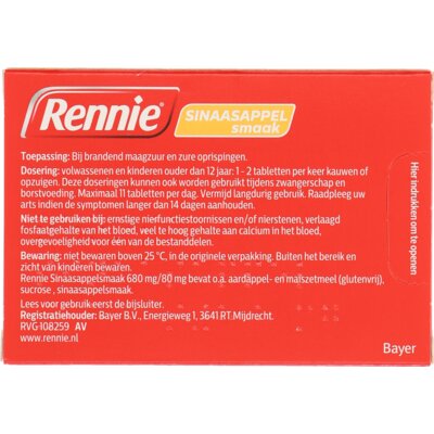 pdp-image-Rennie Kauwtablet sinaasappelsmaak