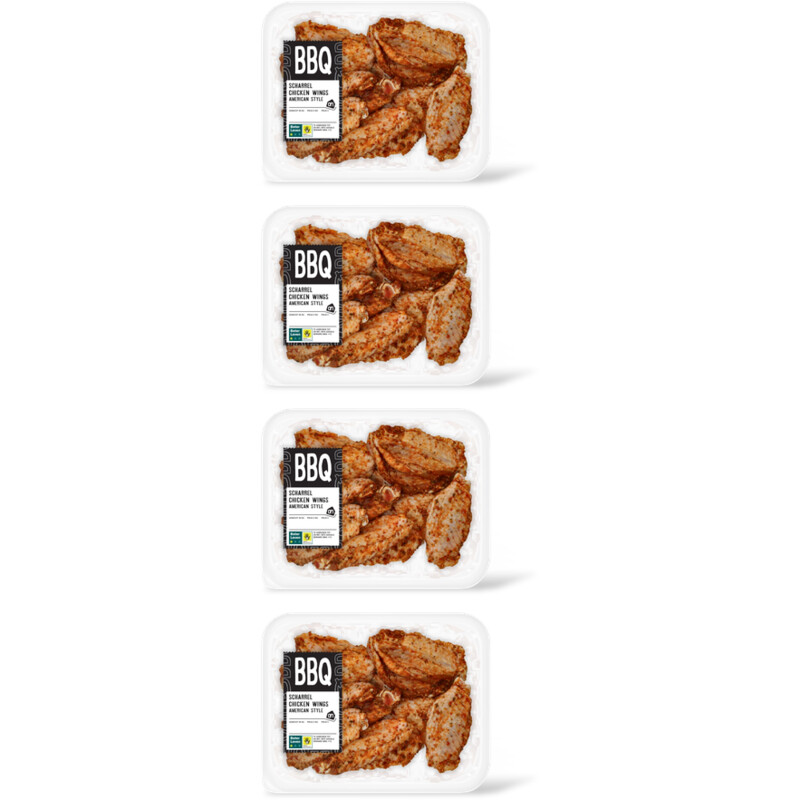 AH BBQ scharrelchickenwing American stl 4pk