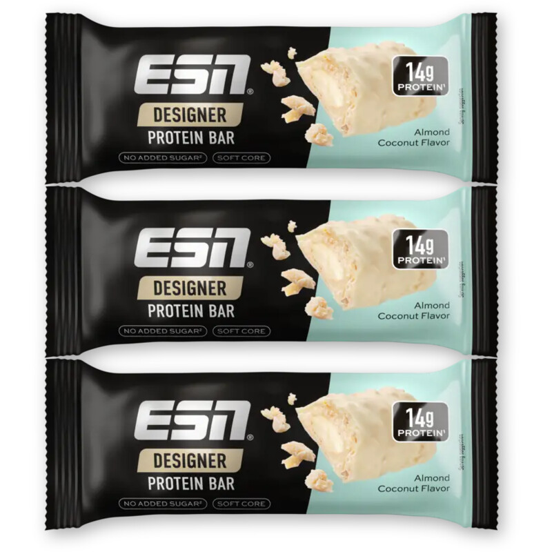 ESN Designer protein bar almond coconut 3pck