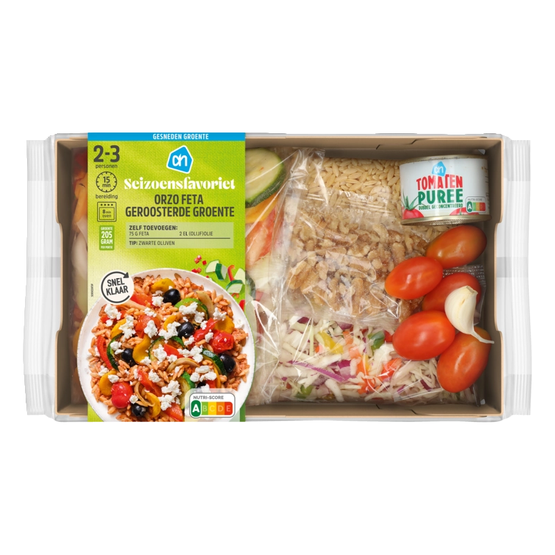 AH Gesneden verspakket orzo groente en feta