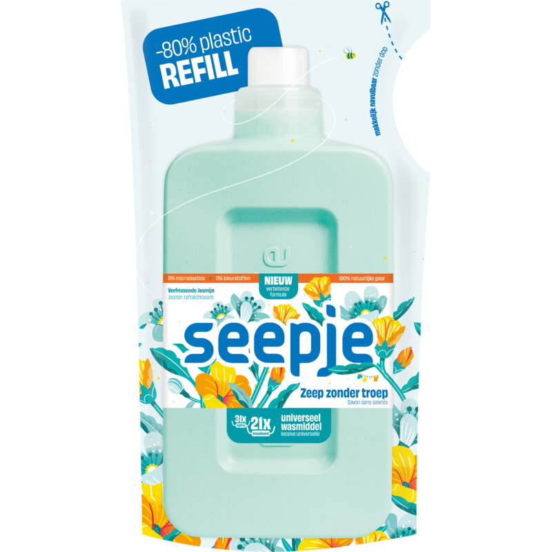 Een afbeelding van Seepje Wasmiddel navulzak universeel