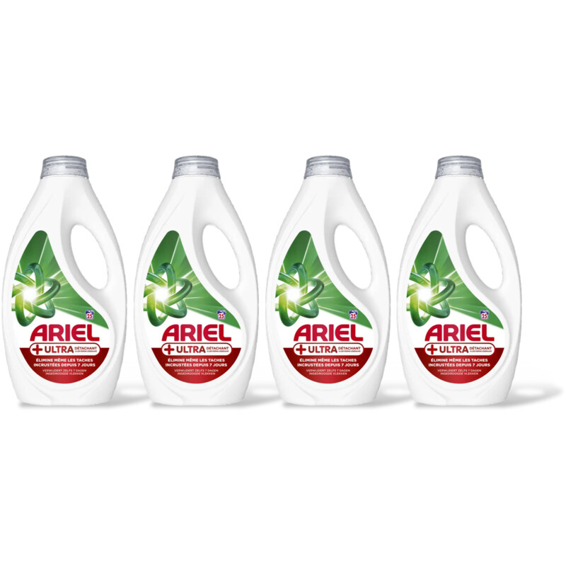 Ariel Vloeibaar+ ultra wasmiddel 4-pack